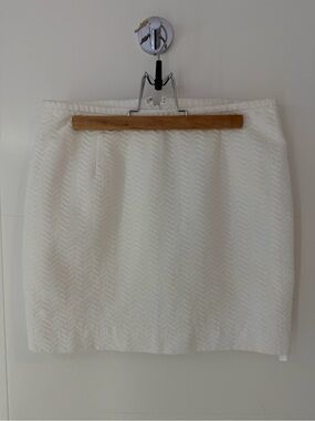 NWOT Calvin Klein Pristine White Textured Classy and Elegant White Mini Skirt